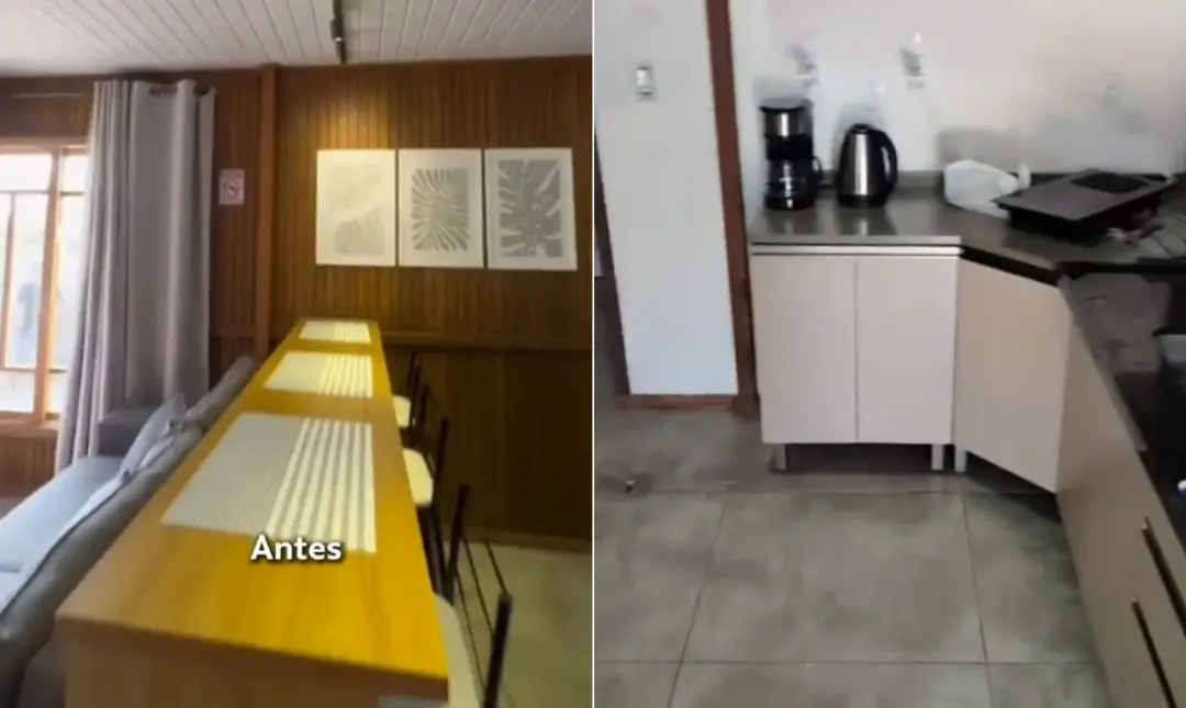 Balneário Rincão, SC. Hóspede alugou casa por uma noite pelo Airbnb e vendeu móveis, como sofá e TV, por R$ 3,8 mil. O …