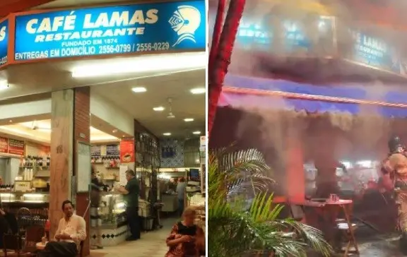Café Lamas, restaurante com inauguração em 1874, volta a abrir em 10 de outubro depois do incêndio. A ajuda dos bares d…