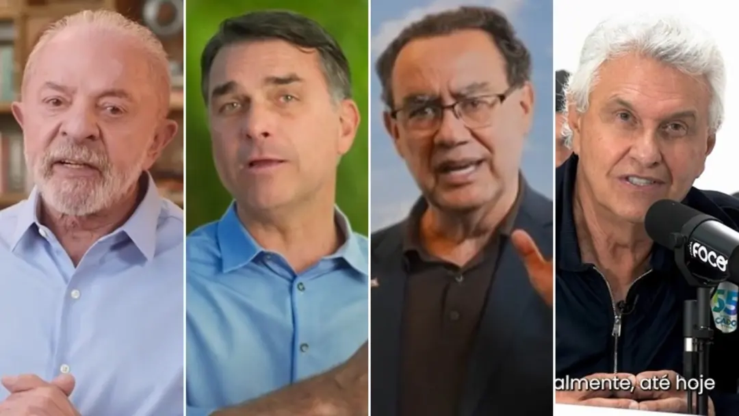 Horário eleitoral gratuito do primeiro turno das Eleições 2026 termina hoje, com Lula, Flávio, Cury e Caiado no espaço.…