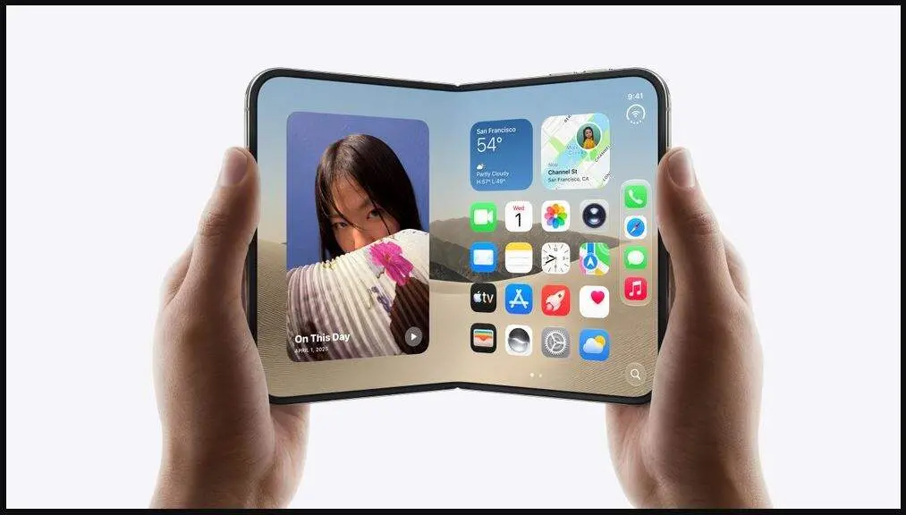 iPhone Duo, o primeiro dobrável da Apple, foi desenhado do zero inspirado no princípio de arte e tecnologia de Steve Jo…