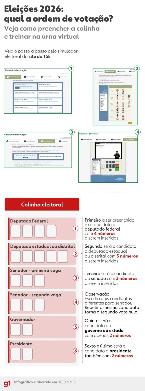 Seis votos para eleger presidente, governador, senadores, deputados federais e estaduais no primeiro turno. A gente pre…