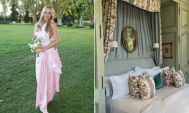 Hattie Dynevor apareceu em fotos com vestido rosa de dama de honra no casamento da irmã Phoebe em Provence. Achei lindo…