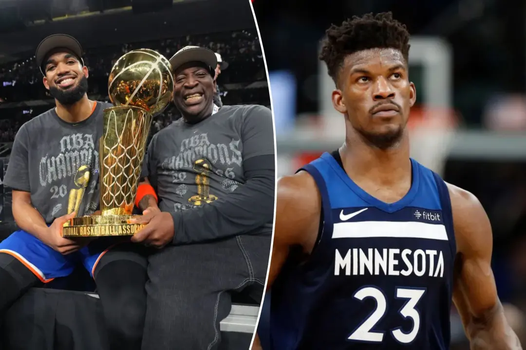 Karl Towns Sr comentou sobre o fim da rivalidade com Jimmy Butler, afirmando que Butler nao tem campeonato e que Karl o…