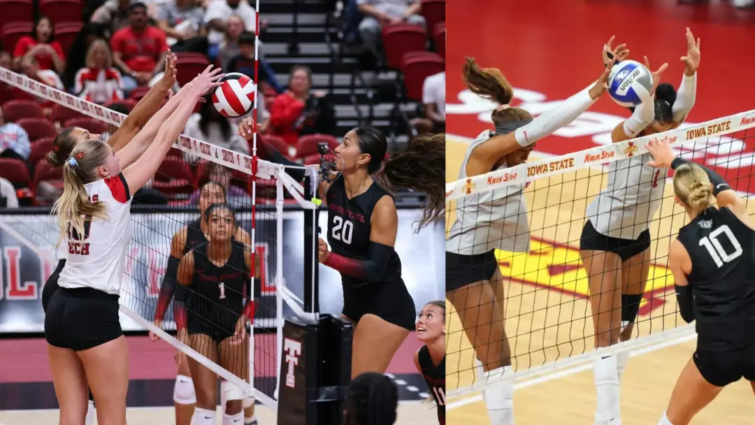 Iowa State venceu Texas Tech e UCF em 5 sets nos jogos de abertura da Big 12. A vitória sobre a UCF veio após um jogo t…