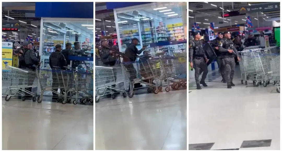 Vila Andrade em São Paulo, farmácia dentro de supermercado, uma funcionária foi feita refém por um homem armado com fac…