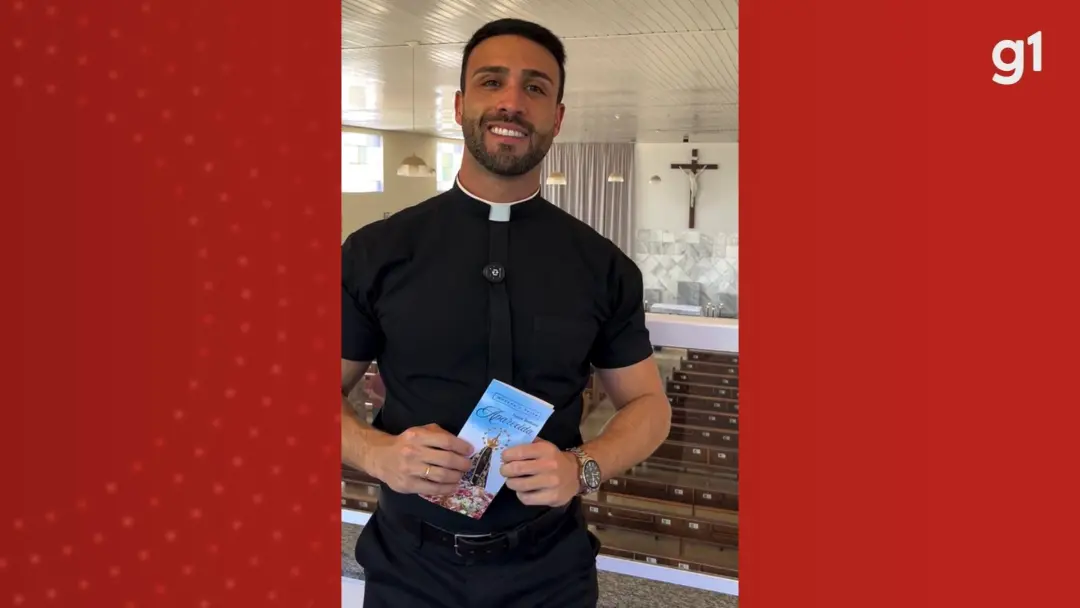 Varginha, MG, viu um vídeo de Padre João Paulo, que tem 33 anos, viralizar por causa da aparência durante divulgação de…