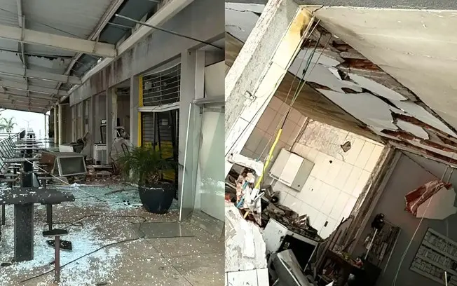 Rodoviária de São Simão, Goiás. Um idoso de 86 anos sofreu queimaduras em 63% do corpo depois de uma explosão na lancho…