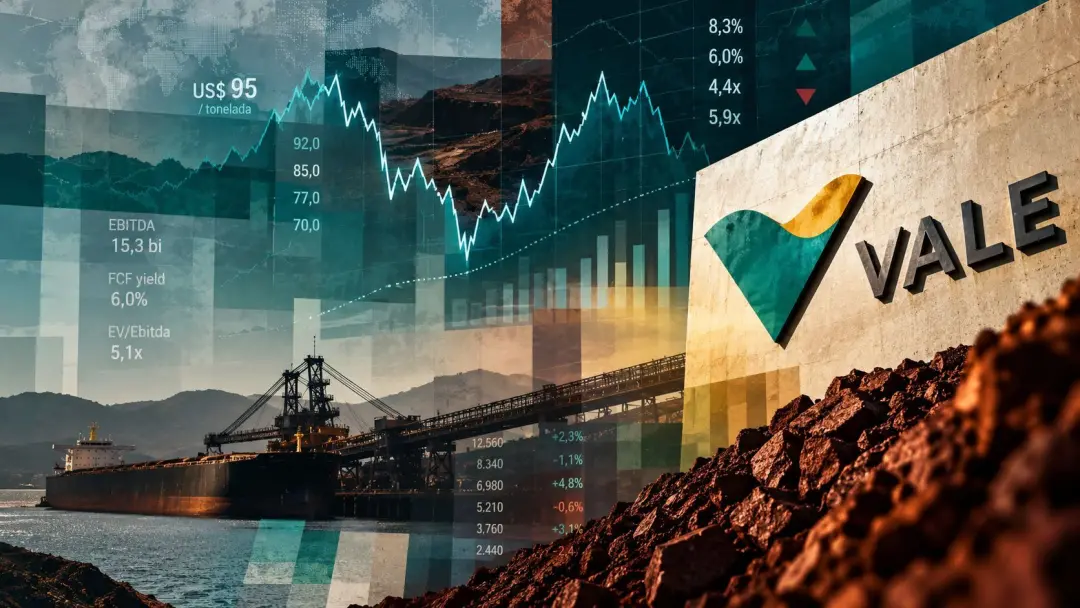 VALE3 abriu em alta, acompanhando a reação do minério de ferro após dados da economia chinesa, mas devolveu o avanço du…