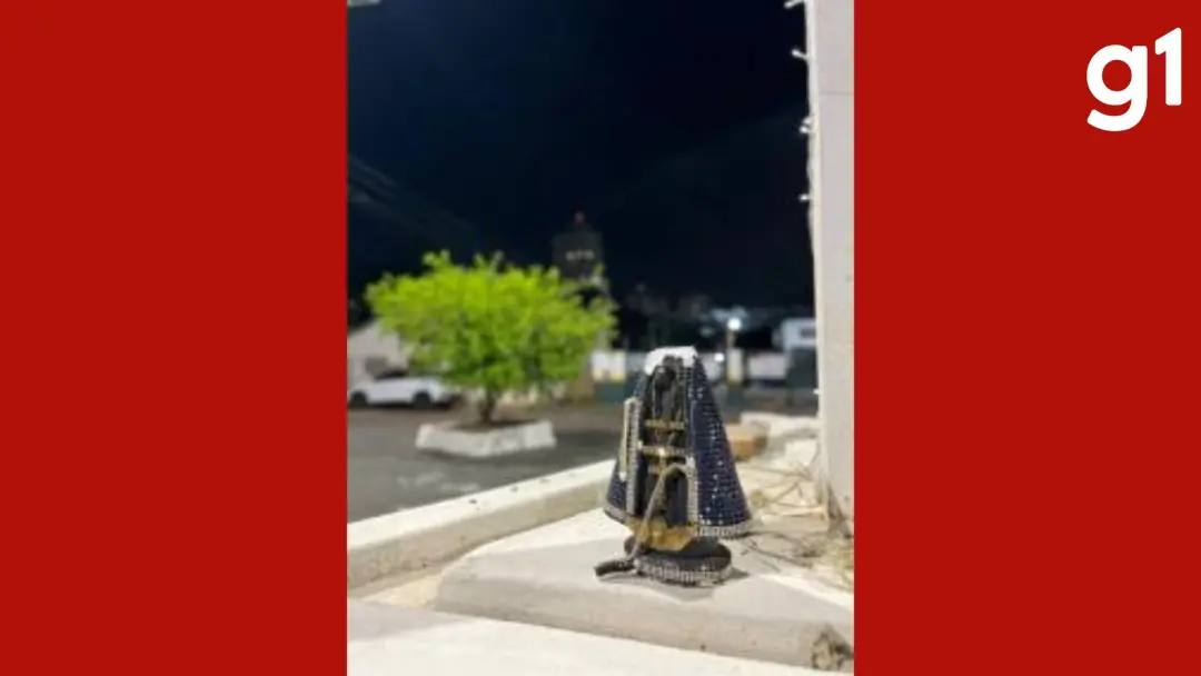 Imagem de Nossa Senhora Aparecida foi achada sem cabeça na Cruz do Chilão, em Cuiabá. O STF mandou a Polícia Federal in…