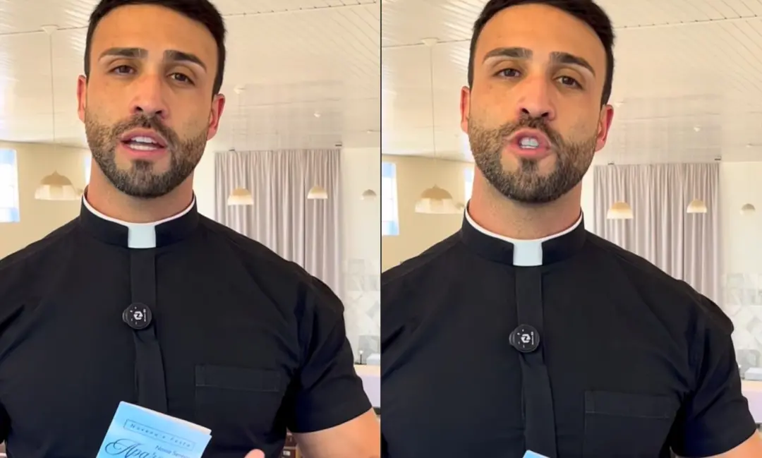 Em Varginha, Minas Gerais, vídeo da paróquia viralizou com mais de 359 mil visualizações por causa da aparência do Padr…