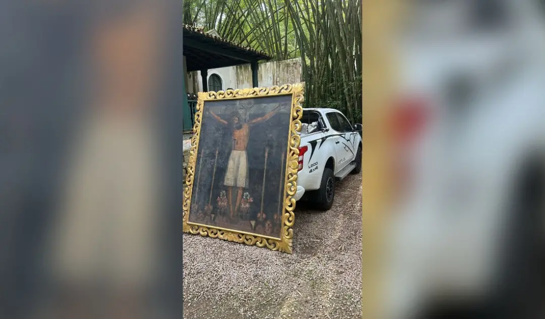Operação Peabiru no Rio de Janeiro apura entrada ilegal de obra de arte peruana, a pintura Magnífico Señor de los Tembl…