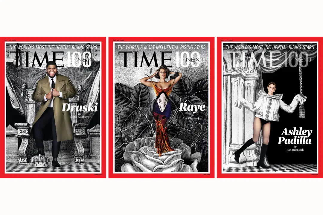 Raye, Druski e Ashley Padilla entram na lista TIME100 Next de 2026. O esforço por trás dessas estrelas, que construíram…