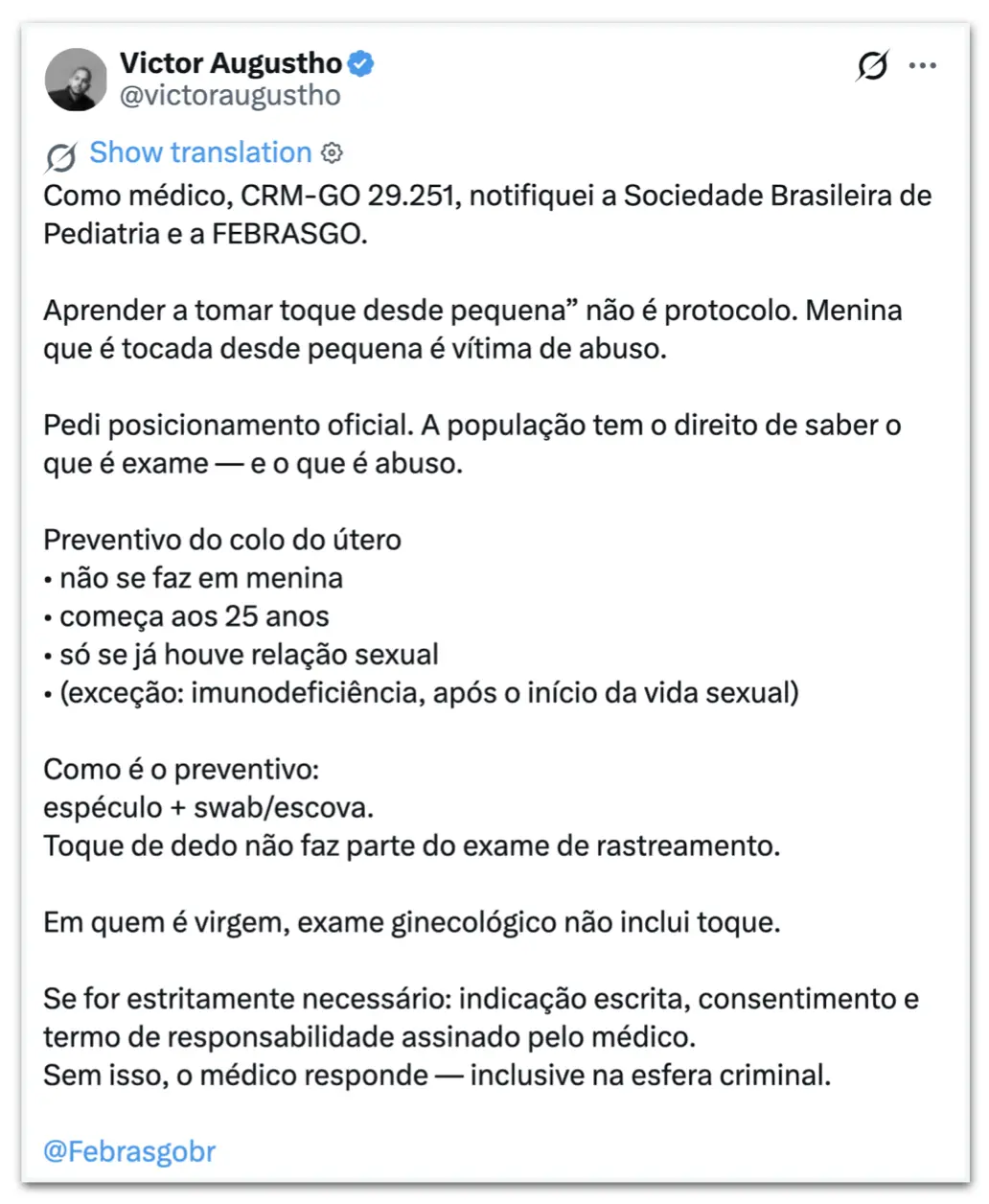 Lula fez menção a aprender a tomar toque desde pequeno em Belém, PA, criticando homens por evitar exames. O médico Vict…