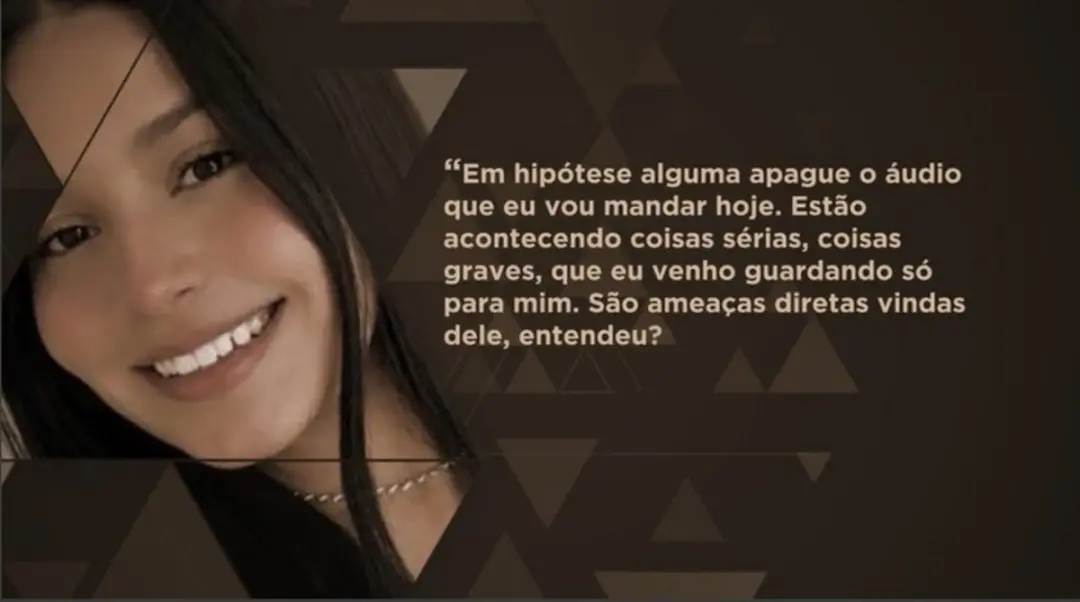 Isabelle Caracristi, 22 anos, deixou áudios revelando ameaças no relacionamento em Fortaleza. Isso mostra o quanto a fa…