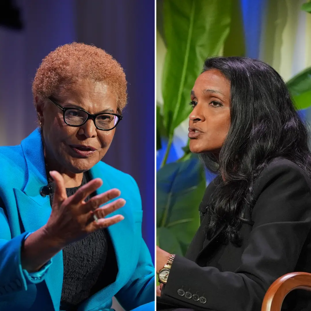 Los Angeles, cinco semanas antes da eleição, Karen Bass e Nithya Raman apresentaram seus casos aos votantes. É um cenár…