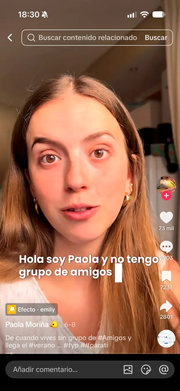 Decenas de pessoas no TikTok verbalizam a frase no tengo amigos, a falta de amizades. Isso mostra como o peso da solidã…