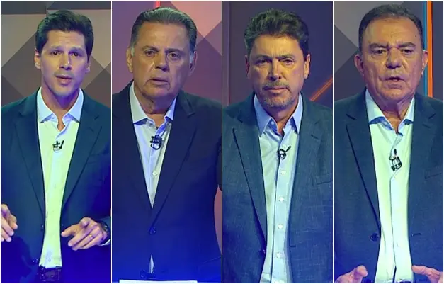 Debate de Governo de Goiás terminou após cinco blocos com os candidatos Wilder Morais, Marconi Perillo, Luis Cesar Buen…