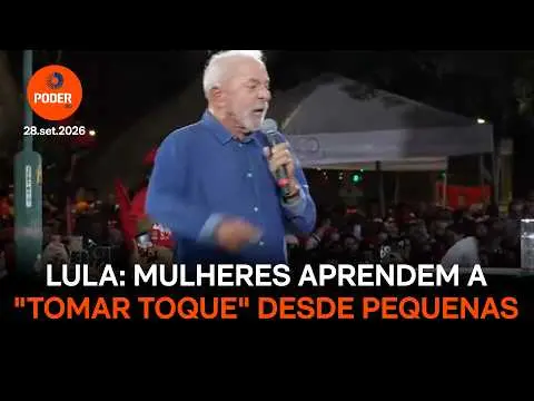 Lula afirmou em Belém que o homem não gosta de exame de próstata, dizendo que as mulheres aprendem a tomar toque desde …