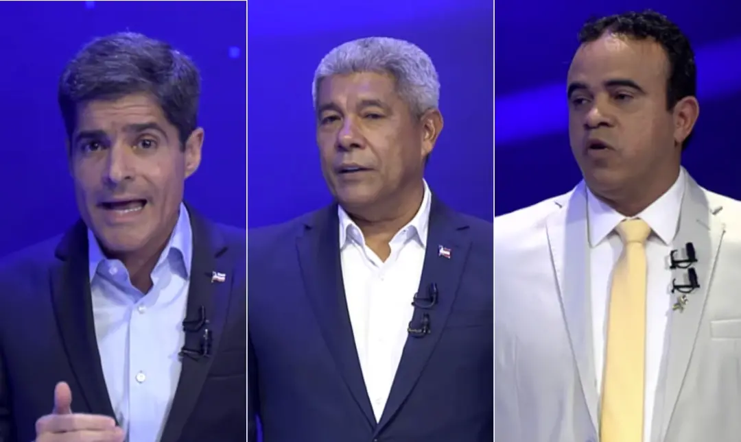 ACM Neto foi entrevistado sozinho na TV Bahia no último debate de governo, pois o governador Jerônimo Rodrigues não com…