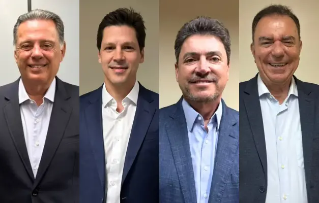 Candidatos ao Governo de Goiás chegaram para o debate da TV Anhanguera na noite desta terça, com Daniel Vilela, Marconi…