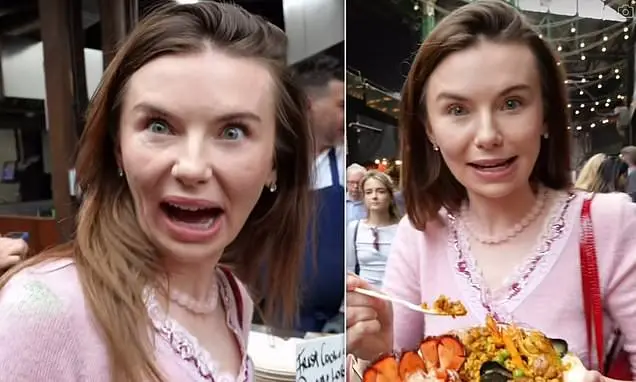 Georgia Toffolo teve o cartão recusado no Borough Market depois gastar 27,50 libras em paella de lagosta. É complicado …