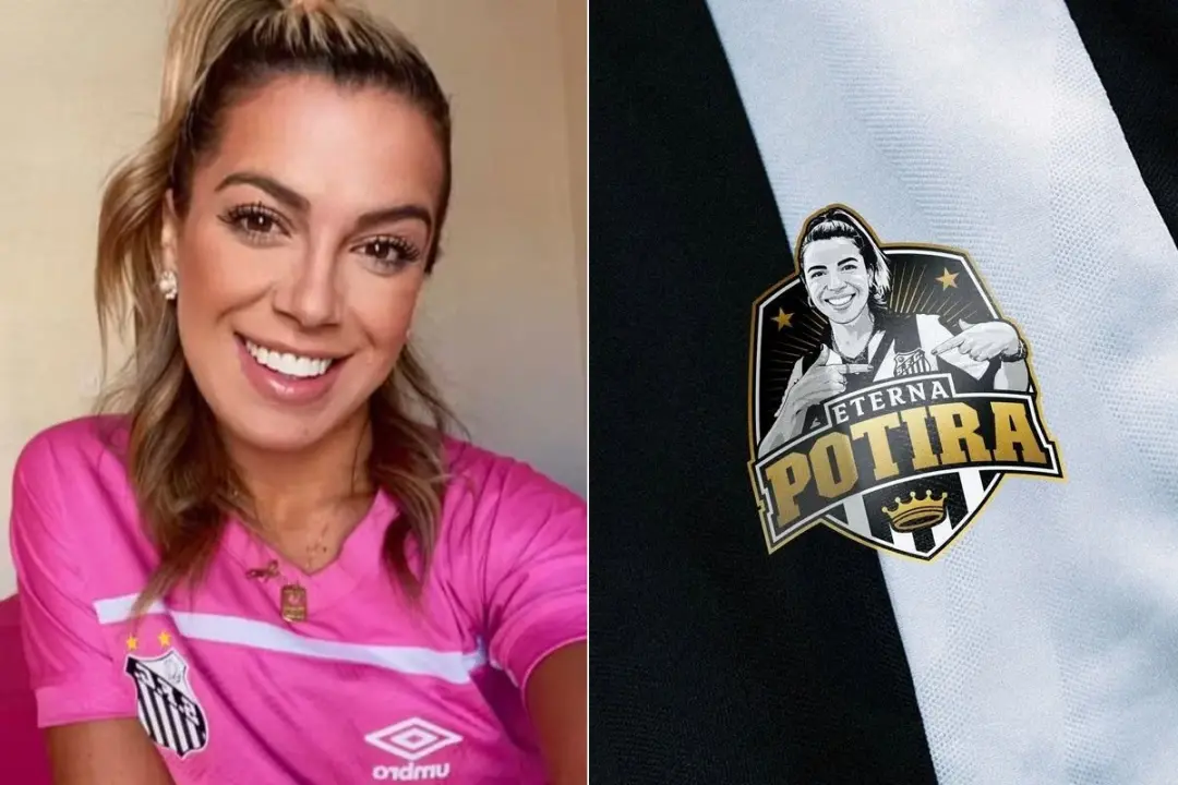 Santos FC usa patch na camisa contra São Paulo pra homenagear Naty Potira. O clube disse que isso também alerta sobre o…