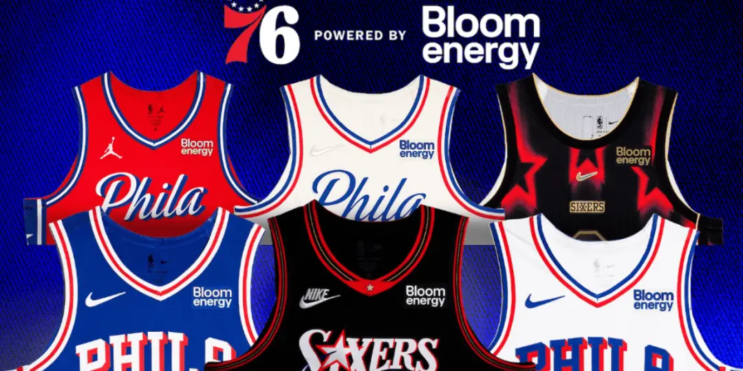 Philadelphia 76ers fechou acordo com a Bloom Energy, um patrocínio que pode chegar a US$ 30 milhões anuais, substituind…