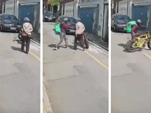 Centro de São Paulo, uma idosa foi esfaqueada por um falso entregador durante uma tentativa de assalto. É um absurdo ve…