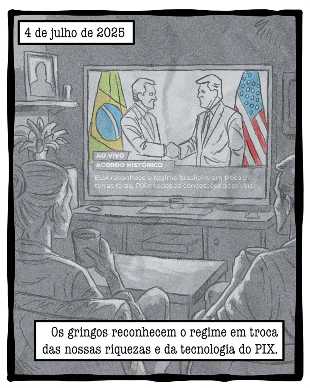 Crônicas de um Brasil Paralelo mostra como seria o país se o golpe de 2022 tivesse funcionado. Essa série de HQs imagin…