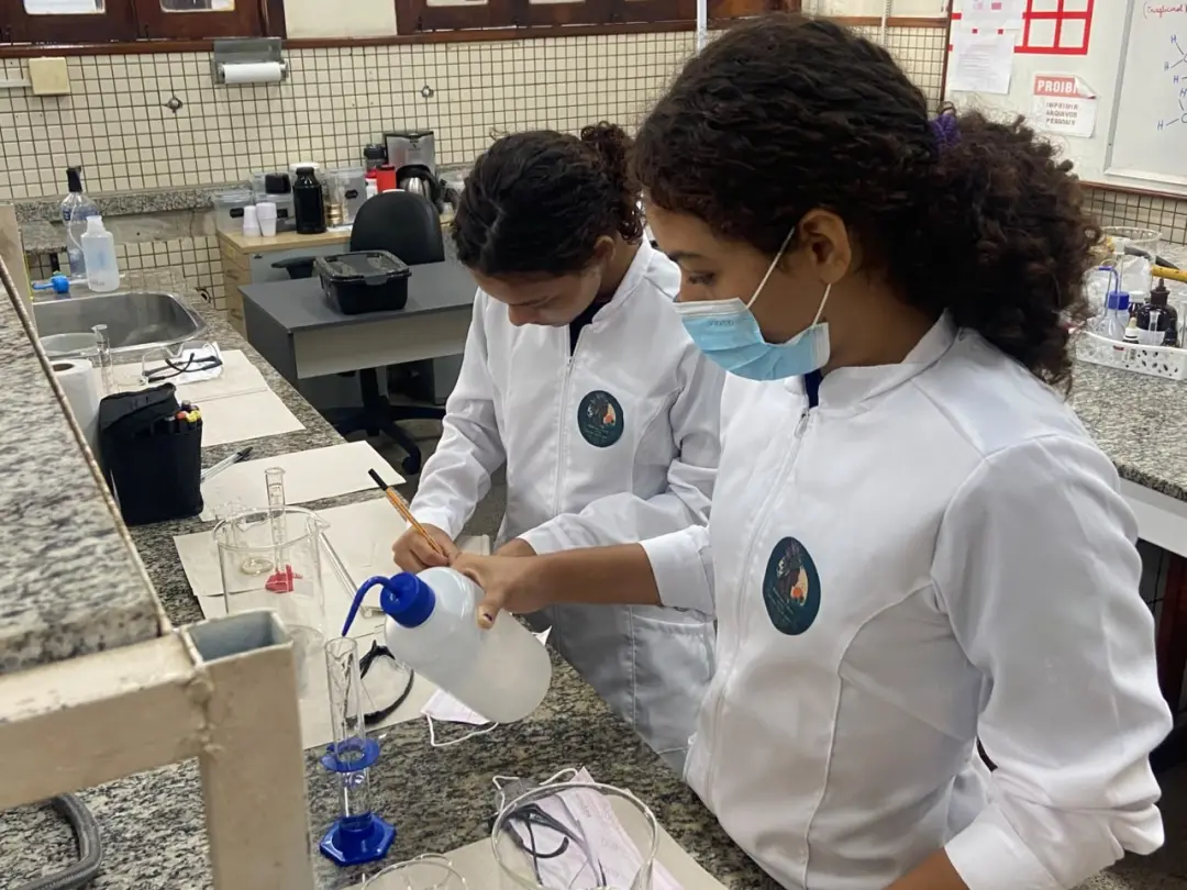 Cinco estudantes do ensino médio participam do projeto Meninas na Ciência na Universidade do Estado do Amapá, produzind…