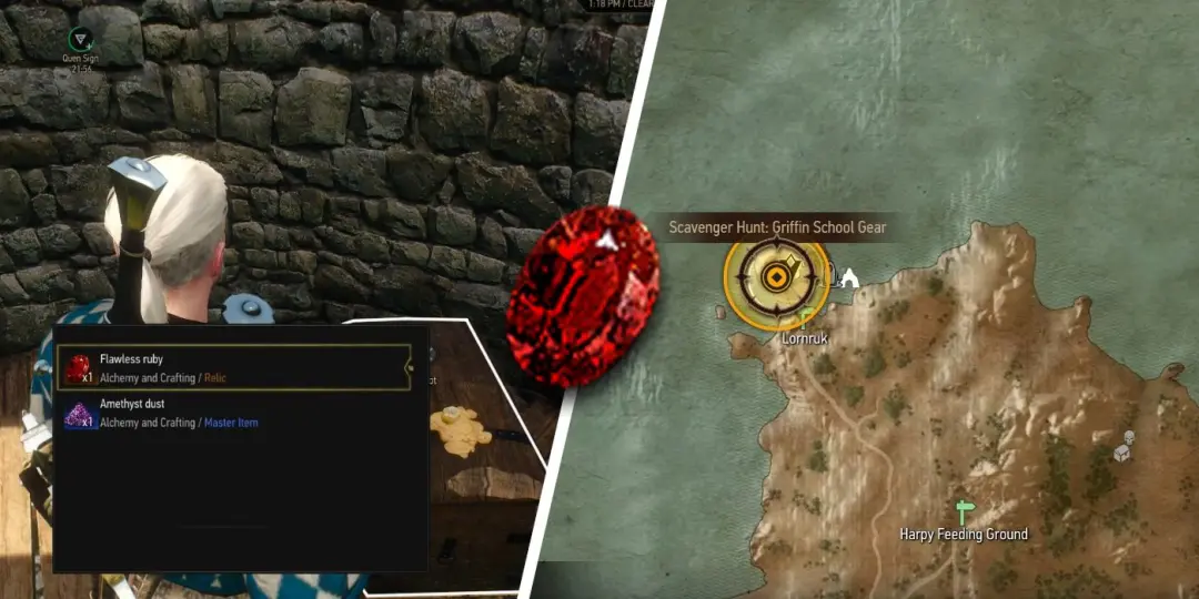 Relic Flawless Ruby é o recurso de criação que aumenta o poder de ataque e dá bônus de facada para criar armas do Cat S…
