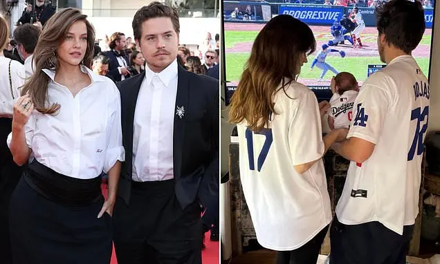 Barbara Palvin e Dylan Sprouse receberam o primeiro filho, mostrando nos Dodgers de Los Angeles. A gente tá ligado que …