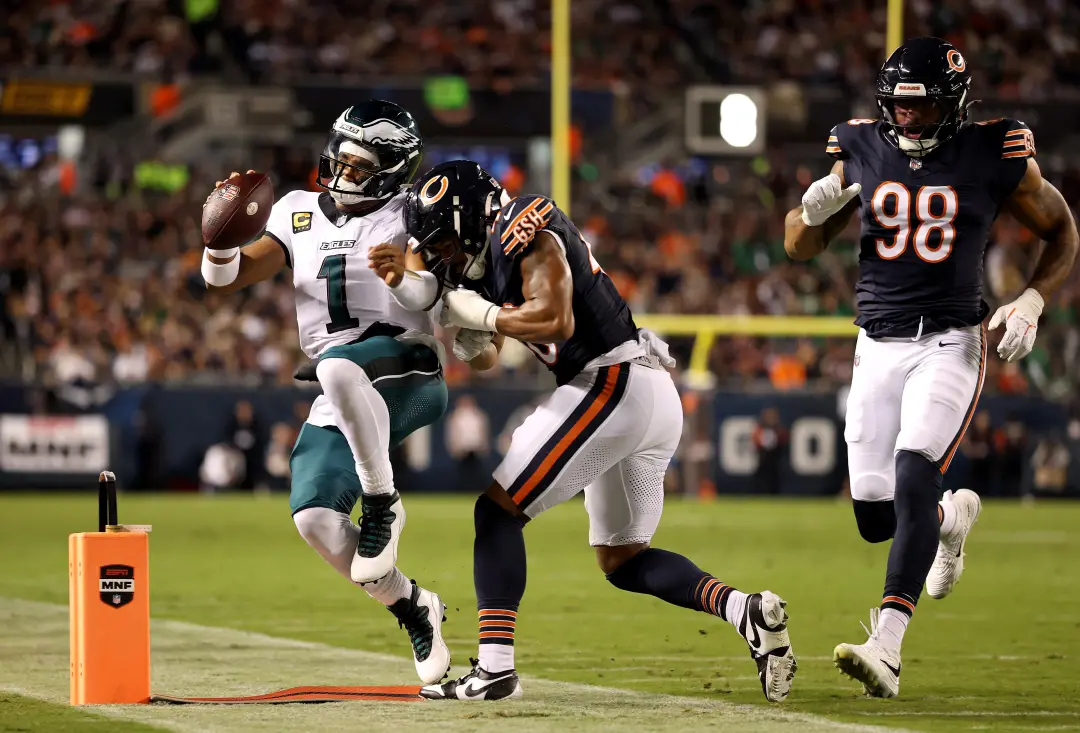 Chicago Bears venceu Philadelphia Eagles por 27 a 7 no Soldier Field. Essa vitória mostra que a profundidade do time po…