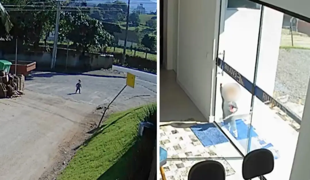 Menino de um ano e meio saiu da creche em Braço do Norte e foi até o escritório da mãe, a uns 50 metros de distância. É…