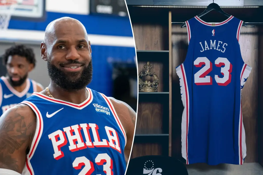 LeBron James, aos 41 anos, assina contrato de dois anos por 8 milhões de dólares com os Philadelphia 76ers para buscar …