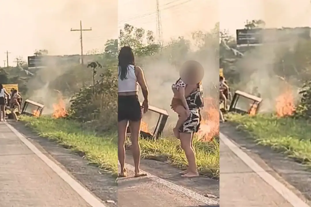 Churrasqueira caiu de um carro na MT-251 entre Cuiabá e Chapada dos Guimarães e causou incêndio na vegetação. Bombeiros…