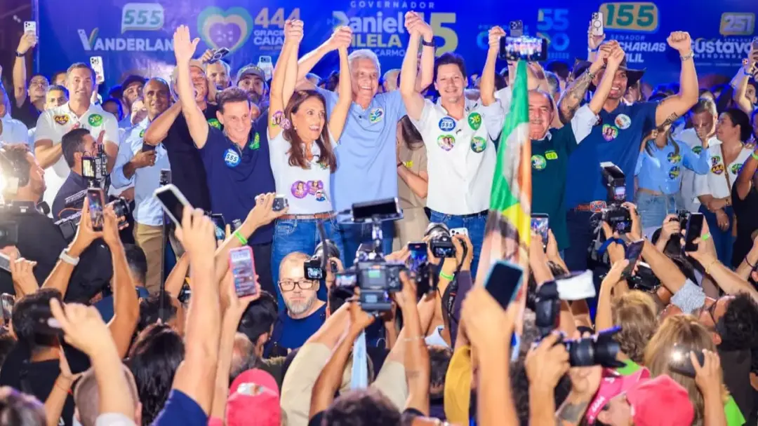 Caiado reforçou apoio a Daniel Vilela na reta final da eleição em Goiás, seis dias antes do primeiro turno. A intensida…