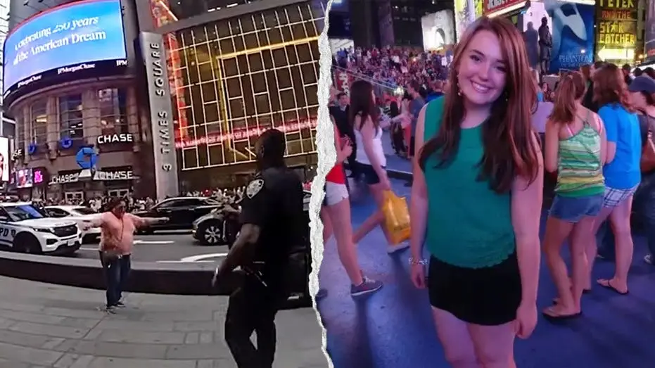 Times Square, uma mulher de 49 anos foi alvo de um confronto policial após alegadamente esfaquear duas pessoas. A políc…