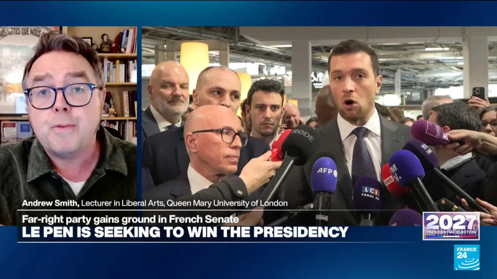 Jordan Bardella negou comentários antissemitas em 2013, enquanto Marine Le Pen vê a votação subir. Esse tipo de alegaçã…