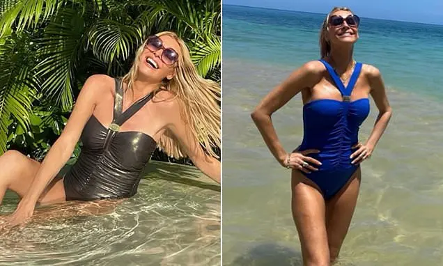 Tess Daly arrasou em vários modelos de biquíni da marca Naia Beach na segunda. É bom ver quem tem um projeto de moda va…