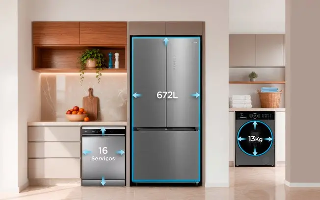Midea apresenta o Space Master no Brasil, um conceito para que eletrodomésticos tenham mais capacidade sem aumentar mui…