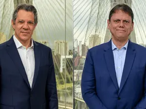 Tarcísio e Haddad compareceram ao debate da Globo, mas o governador não foi ao da Record. Essa diferença de presença mo…