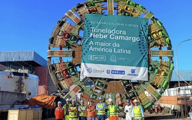 Tatuzão Hebe Camargo começa a escavar 6,5 km de túneis na expansão da Linha 2-Verde de São Paulo em outubro. É um avanç…