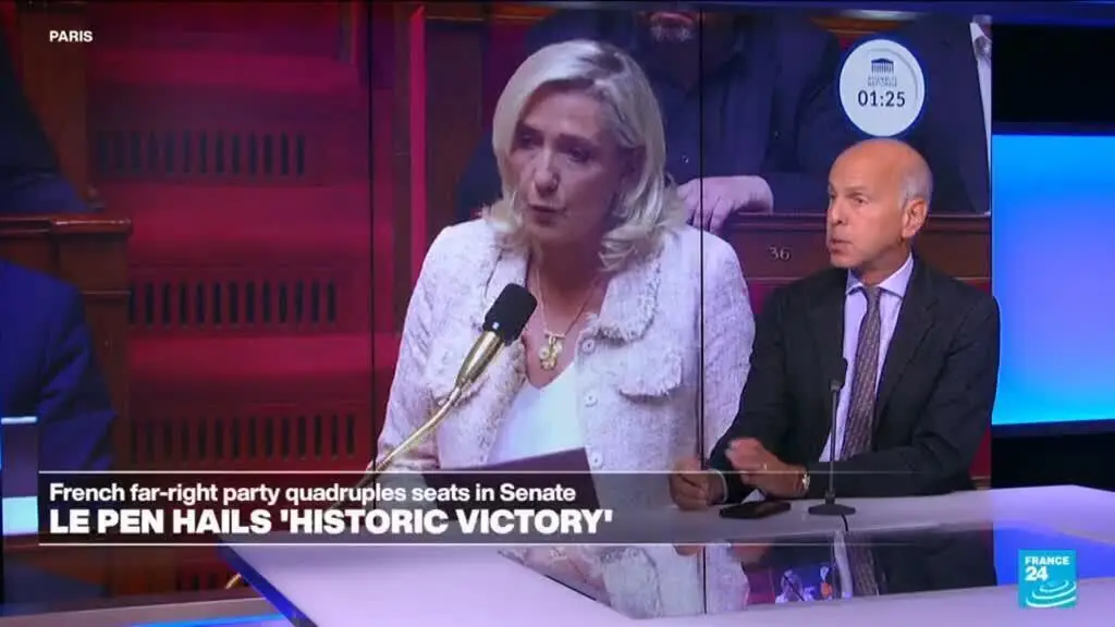 O partido de extrema direita de Marine Le Pen conseguiu formar um grupo parlamentar na câmara alta francesa. Isso mostr…