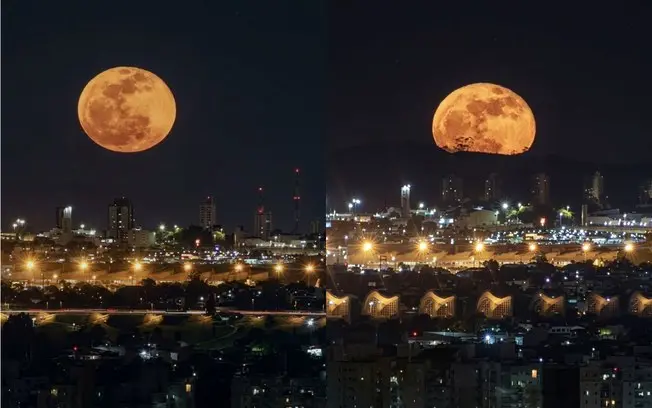 Lua da Colheita apareceu iluminada e alaranjada sobre Goiânia no fim de semana. A gente percebe essa Lua maior perto do…