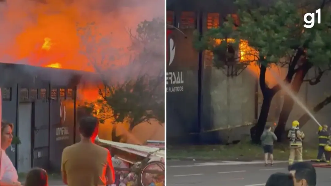 Santo Ângelo viu parte de uma fábrica de plásticos ser atingida por um incêndio que durou quase 12 horas. É assustador …