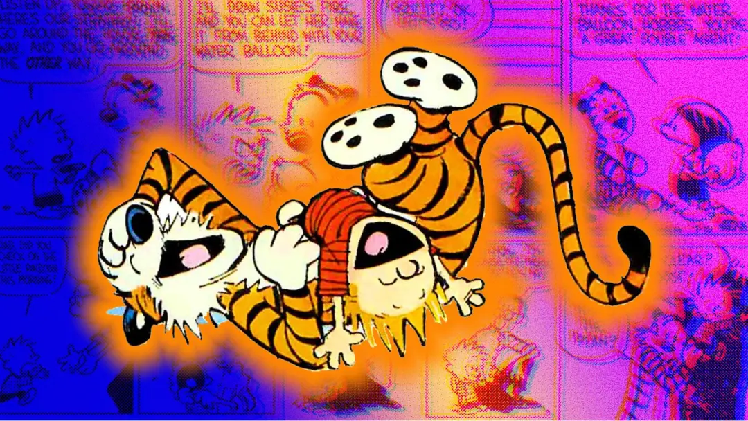 Calvin e Hobbes, mesmo com 30 anos, continua popular sem licenciamento para brinquedos ou desenhos. A capacidade do cri…
