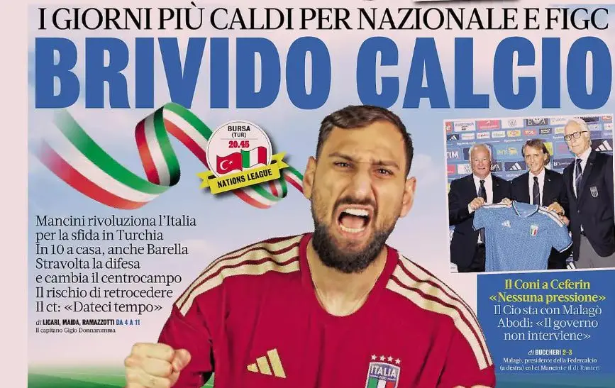 Mancini muda a defesa e o meio de campo da seleção italiana para o jogo contra a Turquia, com dez jogadores em casa. A …