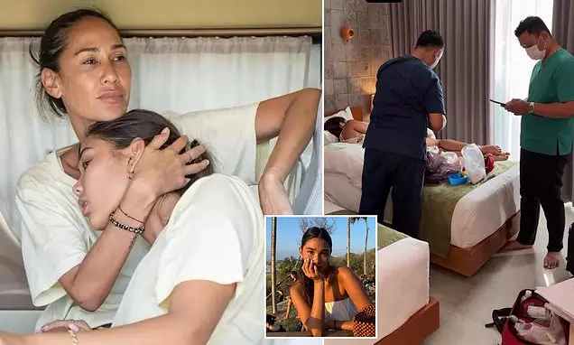 Bali, na Indonésia, palco de um susto grande: a filha de Lindy Klim, Stella, 19 anos, sofreu uma convulsão enquanto ia …