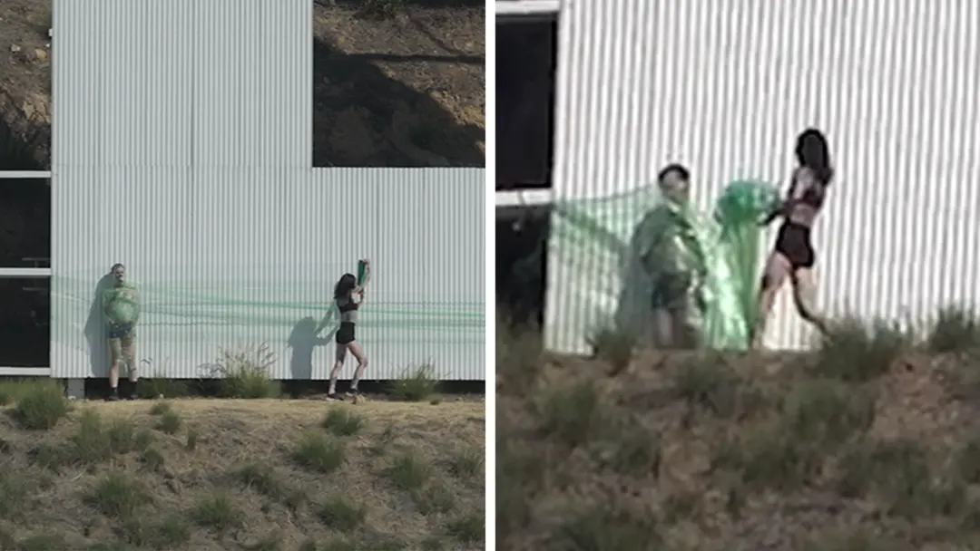 Artista de performance Sabine Tautou comenta sobre a cena viral do Hollywood Sign, onde um homem foi mumificado e amarr…